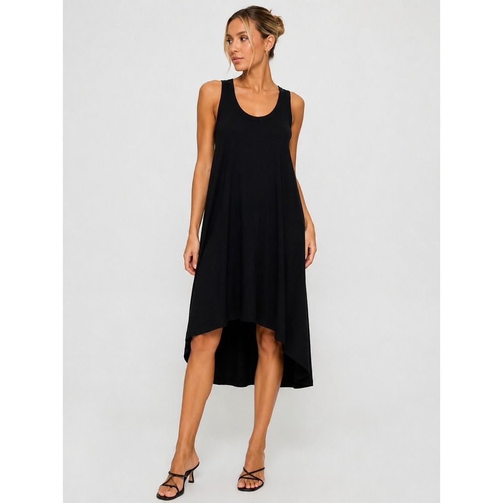 Wilt Womens Black Cotton High-Low Tank Dress XS Made in USA - Picture 1 of 8